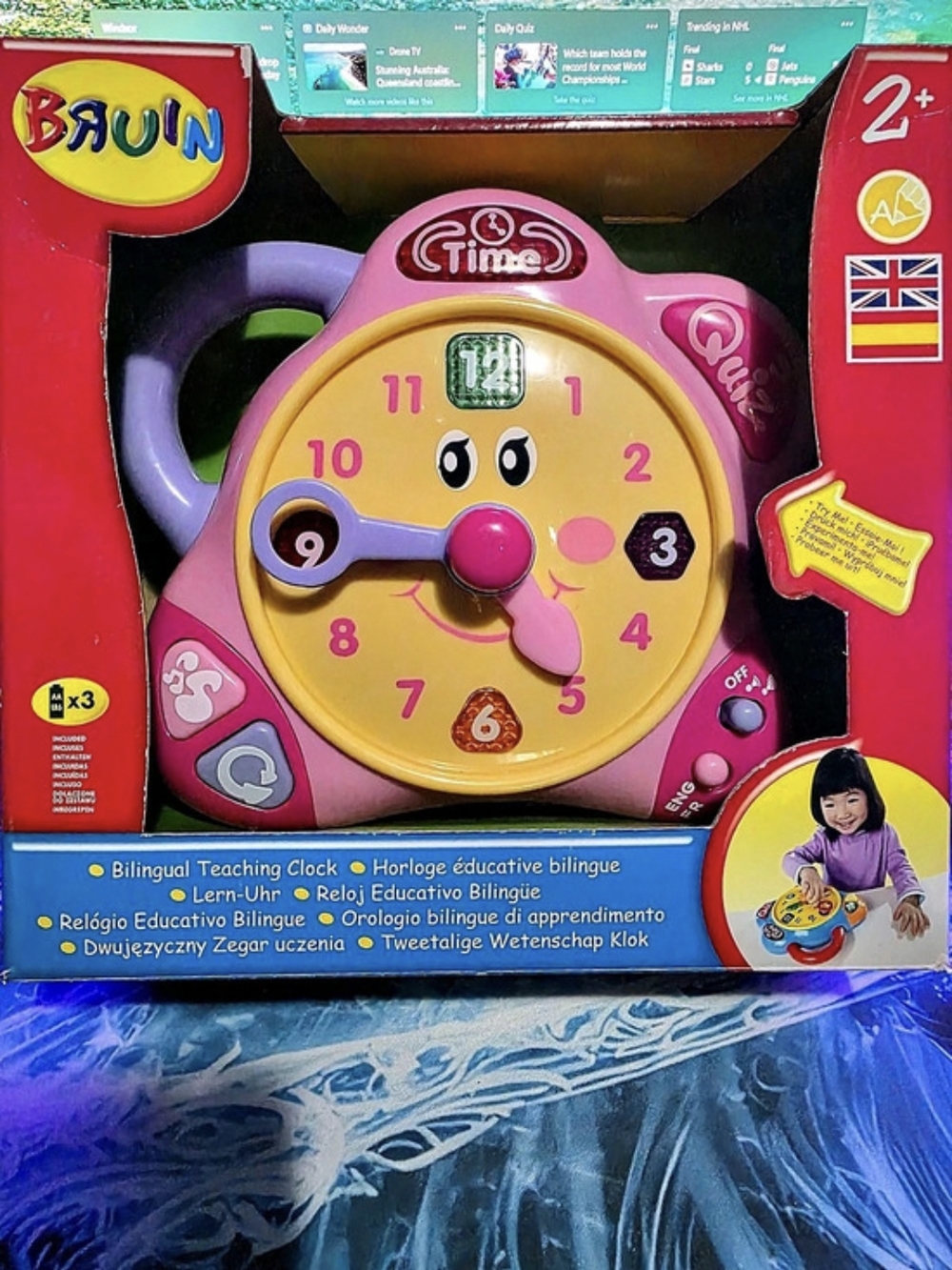 BRAIN Bilingual Teaching Clock Learning Clock NWT